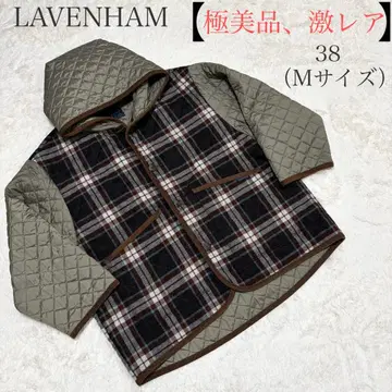 [컨디션 최상, 초레어 디자인] 라벤햄 퀼팅 자켓 체크 M 사이즈