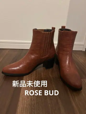 [ 새상품 ] ROSE BUD 사이드 고어 부츠 브라운 37