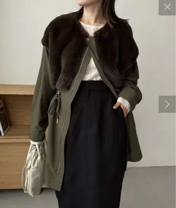 CAPRICIEUX LE'MAGE 퍼 도킹 모즈 코트