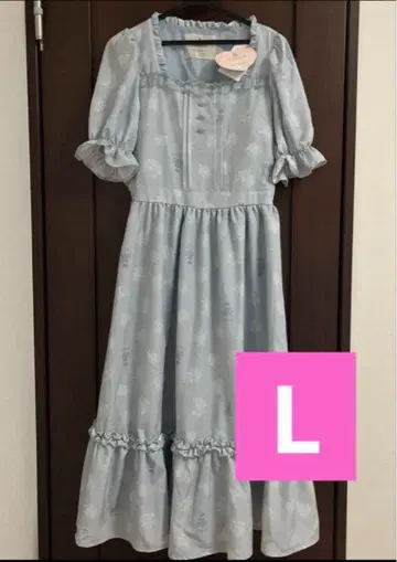 미사용 새상품 시마무라 x 아오키 미사코 니나스 원피스 [ 블루 ]