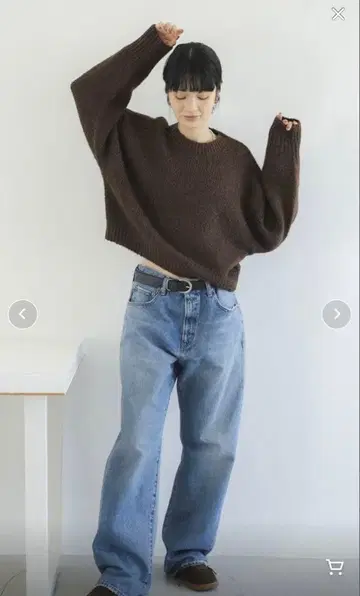 신상 언그리드 빈티지 루즈 스트레이트 데님 26인치