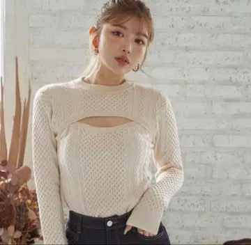 택 포함 새상품 정가 10989 Darich 다리치 디자인 케이블 니트