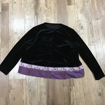 TOKUKO 1er VOL 블랙 벨벳 가디건