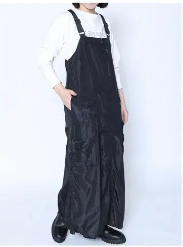 LASUD 셔링 디자인 오버롤 스커트 미사용 새상품