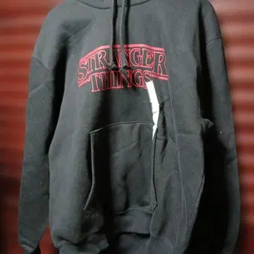 스트레인저 씽스 블랙 후드티 M