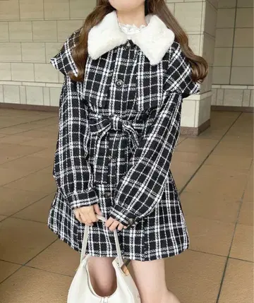 apres jour 벨트 포함 모듬 케이프 코트