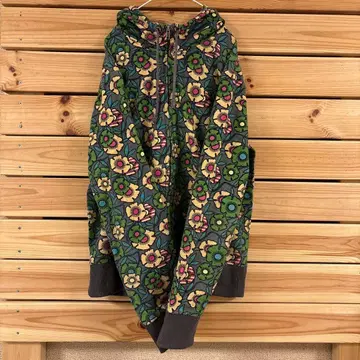 티티카카 빈티지 레트로 플라워 후드티