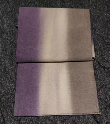 나고야 오비 보라색에서 베이지색 그라데이션