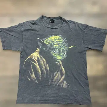 90s USA제 스타 워즈 요다 T셔츠 XL 블랙 공식