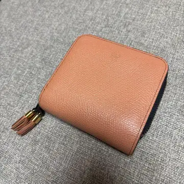 에포이 연어색 접이식 지갑 태슬 포함