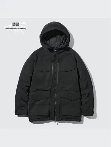 화이트 마운티니어링 UNIQLO 하이브리드 다운 오버사이즈 파카
