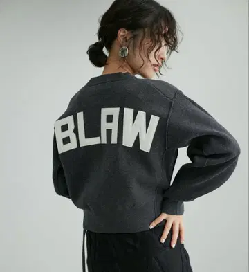 지속가능성 워셔블 펠트 자수 니트 풀오버