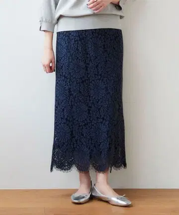 코드 레이스 스트레이트 스커트 네이비 레이스 스커트 타이트 스커트