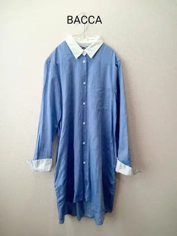 새상품급 BACCA 린넨 코튼 셔츠 원피스 긴팔