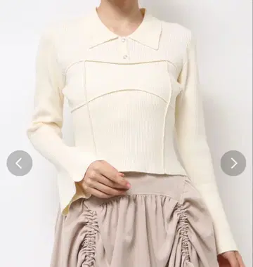 dazzlin 라메 뷔스티에 라인 니트탑