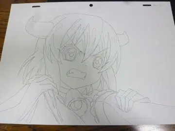 애니메이션 사탄의 인형 드롭킥 생원고 디지털 원고 등 미노스