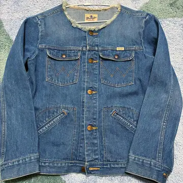 Wrangler BEAMS 40th 콜라보 노카라 데님 자켓