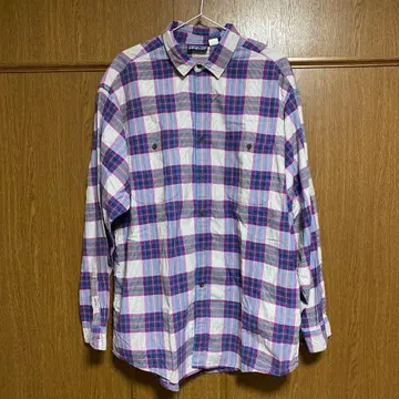 파타고니아 체크 셔츠 퍼플