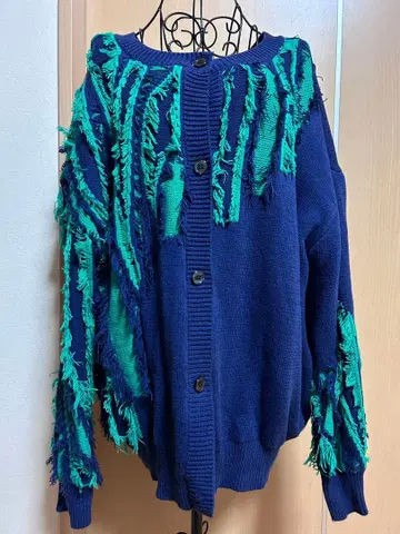 완판 OSMOSIS 오즈모시스 2way 프린지 가디건