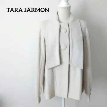 택 포함 TARA JARMON 캐시미어 혼방 울 숏코트
