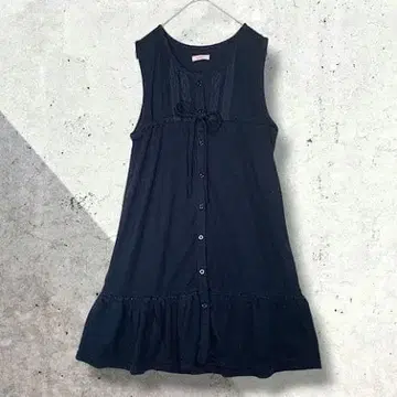 마더 mother 다크 블루 슬리브리스 원피스