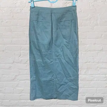 50126 빔즈하트 린넨 혼방 롱 타이트 스커트 블루 S 구제 의류