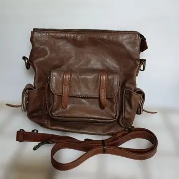 dakota 브라운 가죽 숄더백 천연 가죽