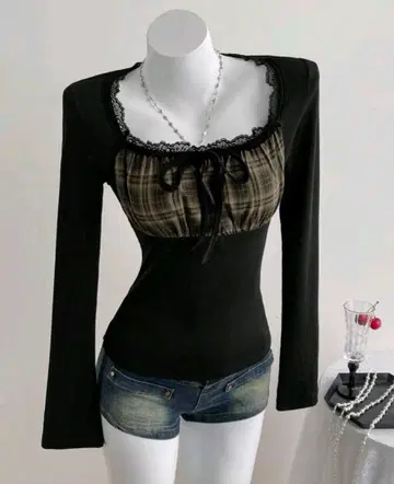 3벌 세트 그런지 Y2K 여성용 상의