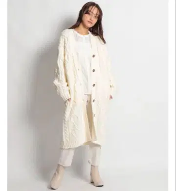 니코앤드 - 케이블 니트 롱 가디건