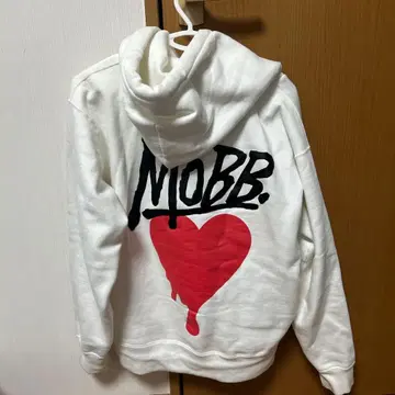 MOBB mobb 화이트 인기 로고 후드티 M