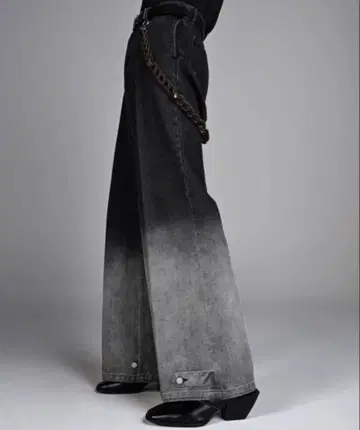 ADRER 그라데이션 와이드 팬츠 데님