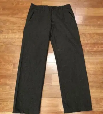 Yarmo 울 스트레이트 팬츠 카키