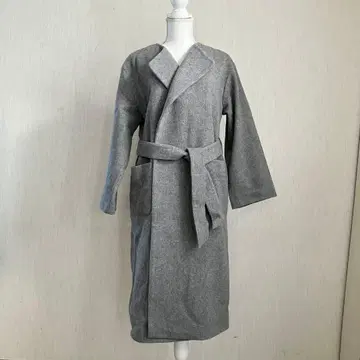 Spick&Span 노카라 로브 코트 그레이