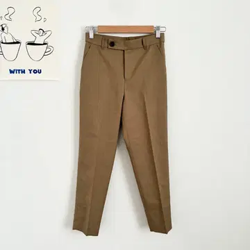 언타이틀 테이퍼드 팬츠 센터 프레스 오피스 캐주얼 깔끔함