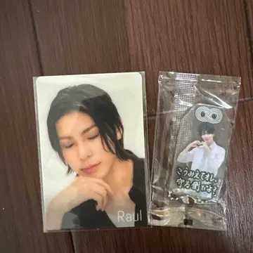 Snow Man 라울 흘긋 보기 카드 & 부적 키링 세트