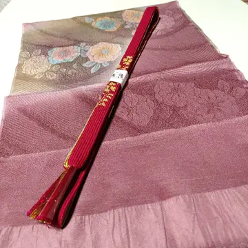 허리띠 오비 장식 천 세트 고마이조 금 순수 실크