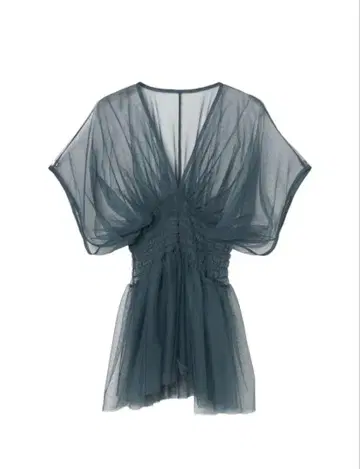 sahara Gather Tulle Top (green)