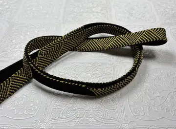 b-168 순수 실크 허리띠 평조 2way 후리소데 성인식 블랙 금