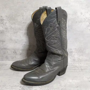 [ Tony Lama ] 블랙 택 웨스턴 부츠 USA 제조 레어 그레이