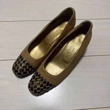 LANCIEL 브라운 스웨이드 펌프스