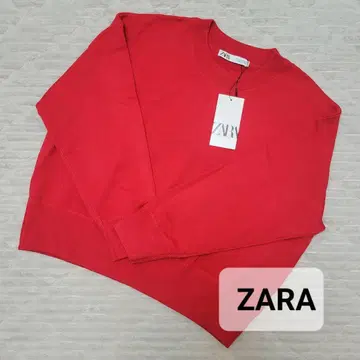 ZARA 긴팔 크루넥 스웨터 M 레드 새상품
