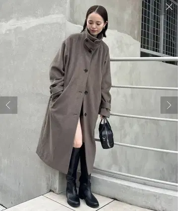 mystic 벨트 포함 롱 코트 아우터 코트 사이즈 1 mline