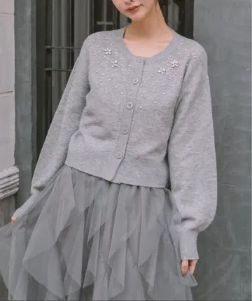 archives 비쥬 니트 가디건 그레이