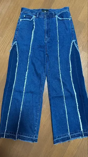 HARE 컷오프 디자인 데님 팬츠 블루