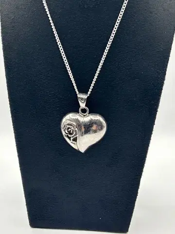 빈티지 퍼피 하트 목걸이 로즈 925 멕시코