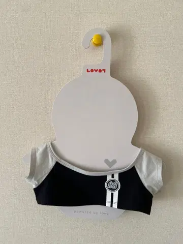 LOVOT 공식 레이싱 스트라이프 티셔츠 (블랙 x 라이트 그레이)