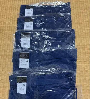 새상품 5세트 자중당 JICHODO 네이비 워크 팬츠 사이즈 79