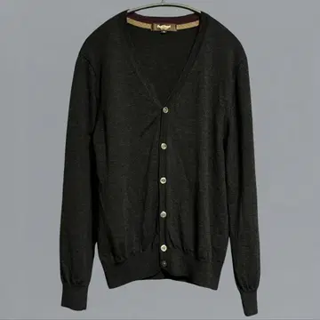 [ 새상품급 ] 폴 스튜어트 V넥 울 가디건 M 삼양상회 그레이