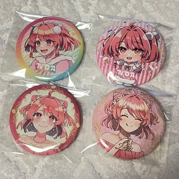 컬러풀 피치 캔뱃지 노아 4종 세트 카라피치 푸피파