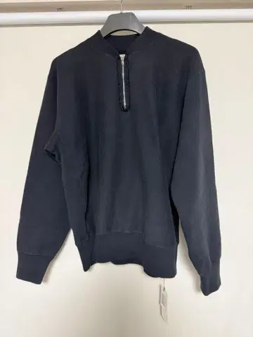 A.PRESSE VINTAGE HALF ZIP RIB SWEATSHIRT